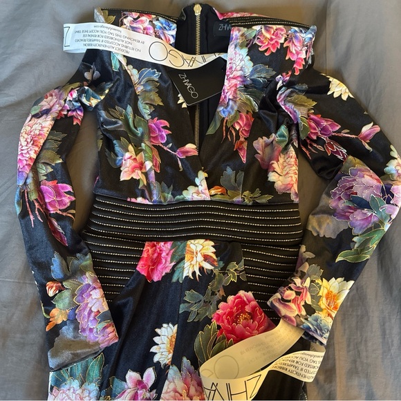 NWT Zhivago “Work Me Lord” Floral Jumpsuit - Picture 2 of 5